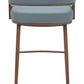 Poise Azure Gray & Walnut Barstool