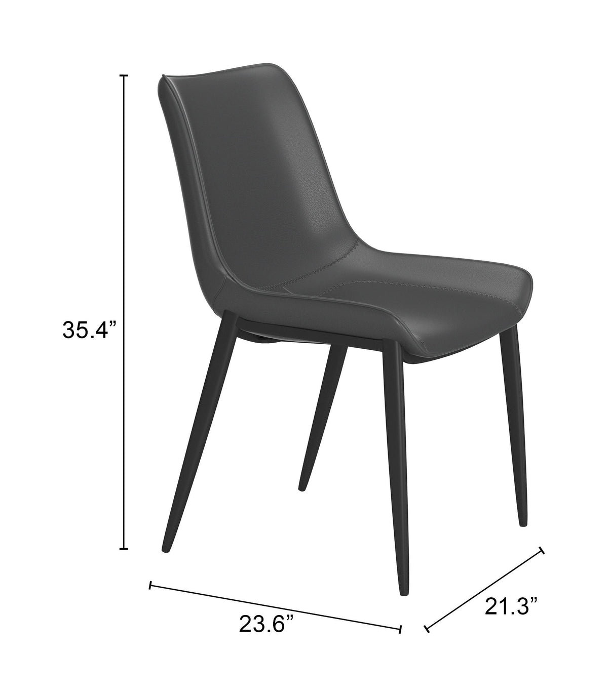 Magnus Dining Chair (Set of 2) in Black