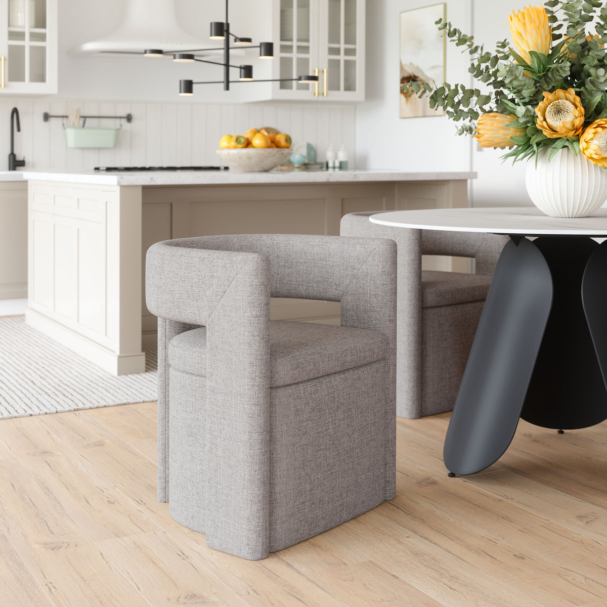 Papua Gray Dining Chair