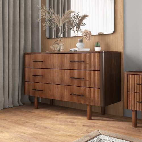Logan Solid Wood 6-Drawer Dresser