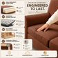 Augusta Sofa – Made in USA, Custom Fabric Options, 83" Classic Design - Insight Russet - Fabric (12)