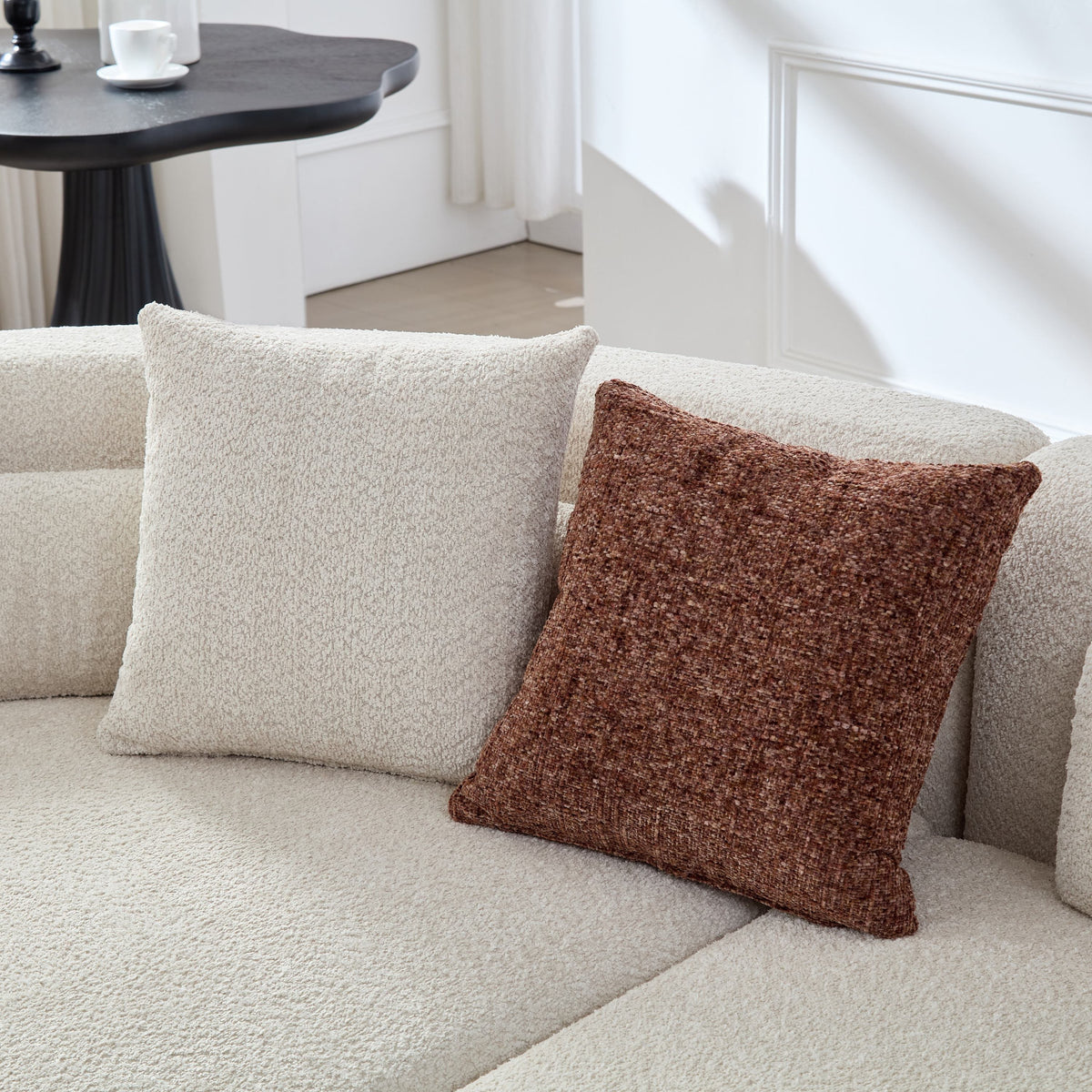 Odile Curved Boucle Sectional