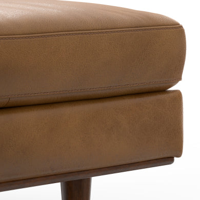 Genuine Leather MCM Ottoman 33" – close-up detail