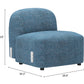 Cleo Blue Middle Chair