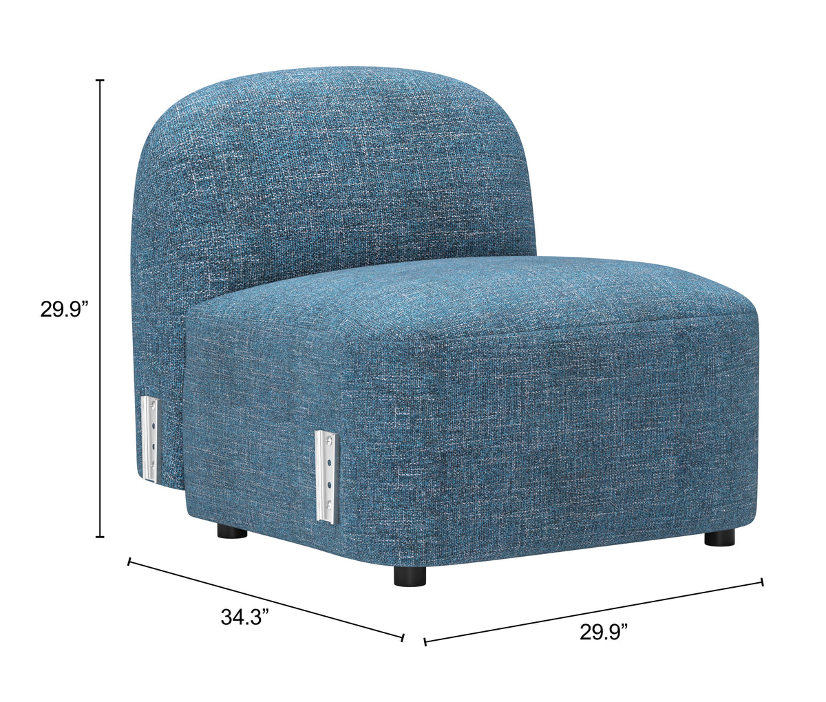 Cleo Blue Middle Chair