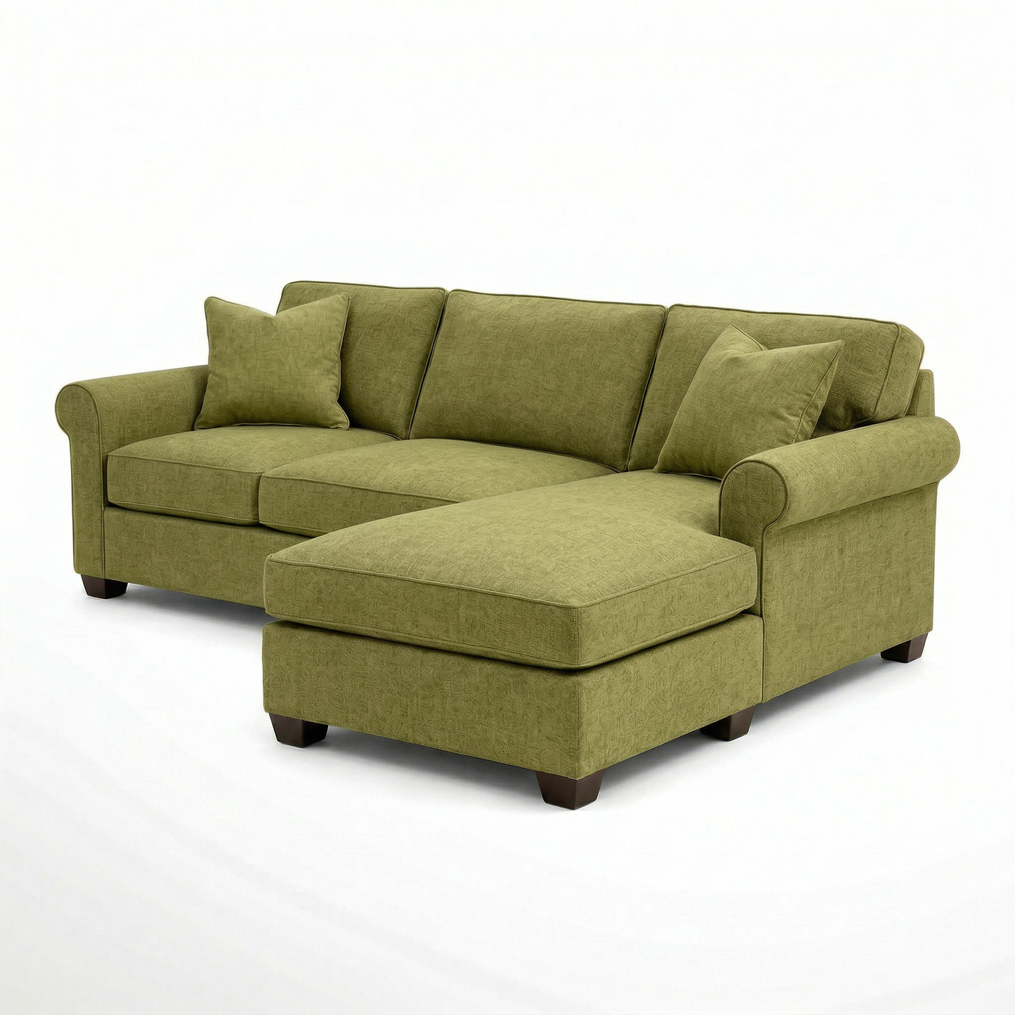 Irlanda Upholstered L-Shaped Sectional – 120" Made-in-USA Sectional Sofa - Notion Appletini - Fabric (5)