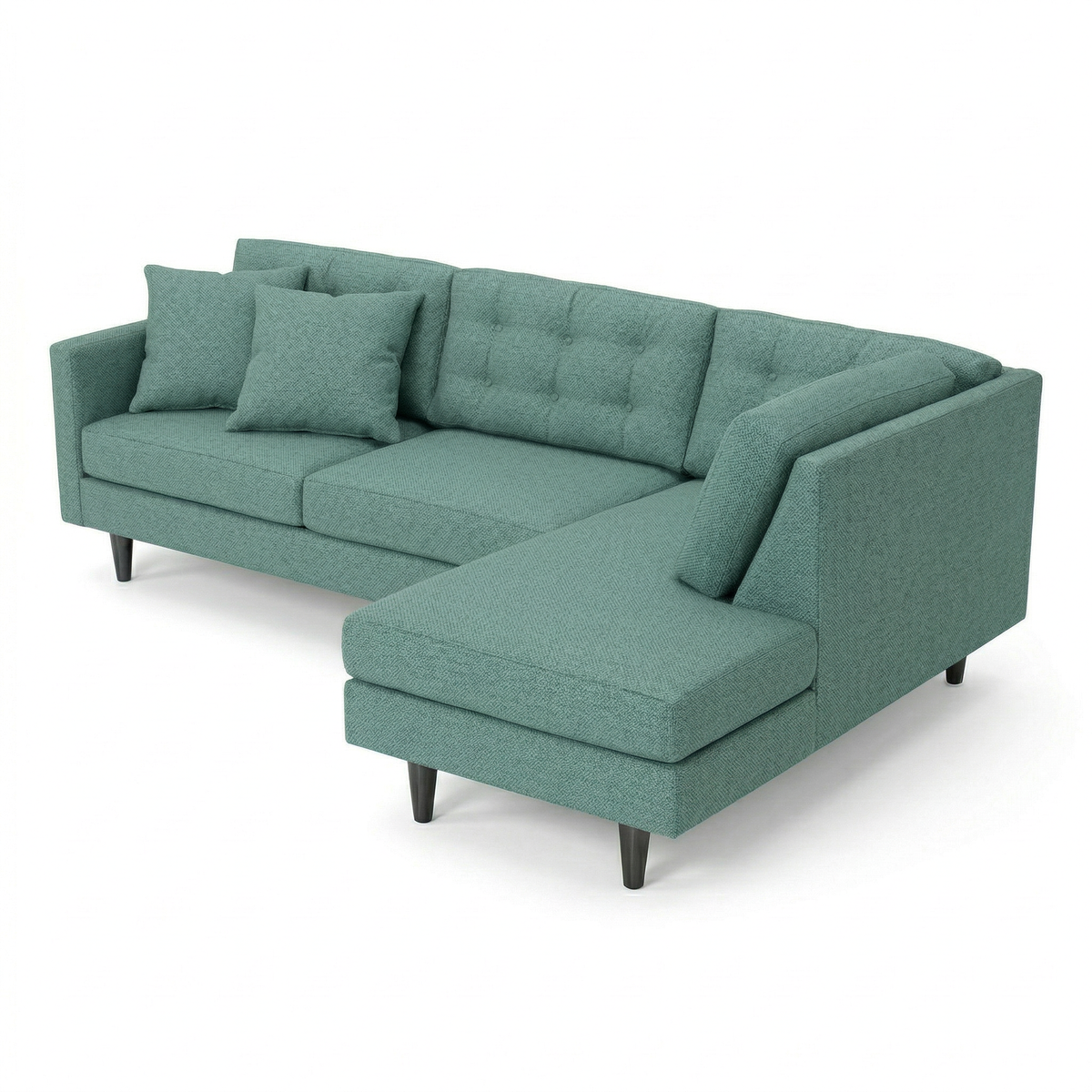 Talmadge Sectional Sofa – 120" L-Shaped, Made in USA - Leslie Robins Egg - Fabric (8)