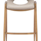 Desi Barstool (Set of 2) in Beige & Gold