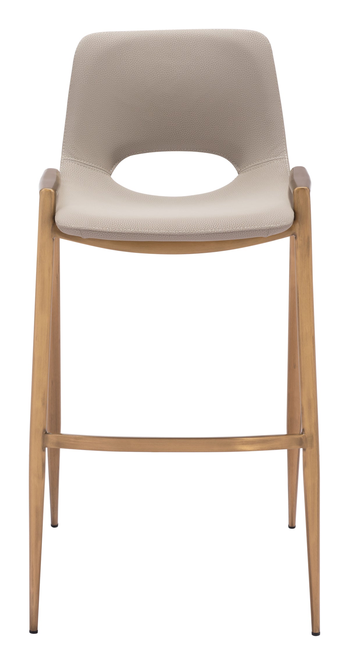Desi Barstool (Set of 2) in Beige & Gold