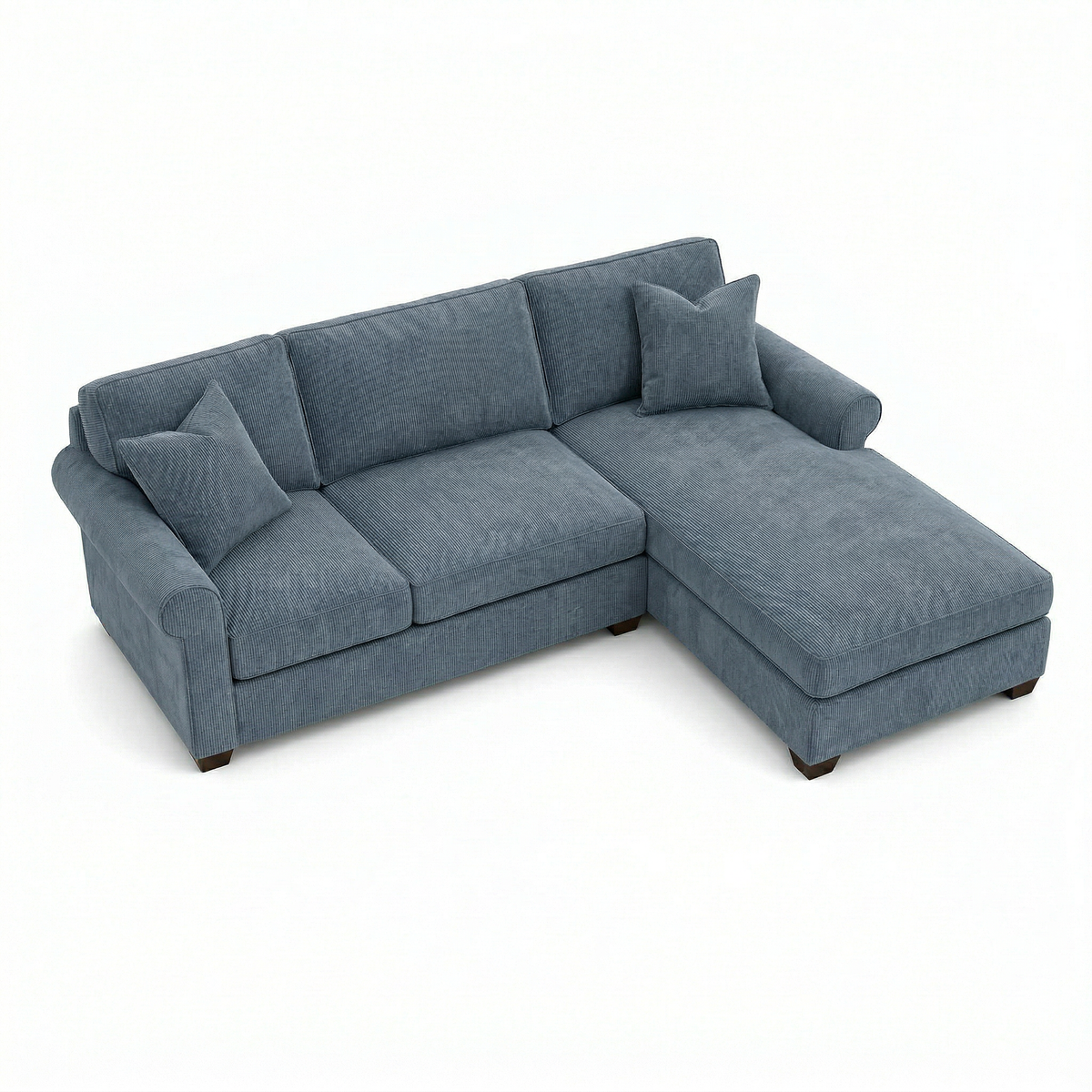 Irlanda Upholstered L-Shaped Sectional – 120" Made-in-USA Sectional Sofa - Leslie Peacock - Fabric (8)