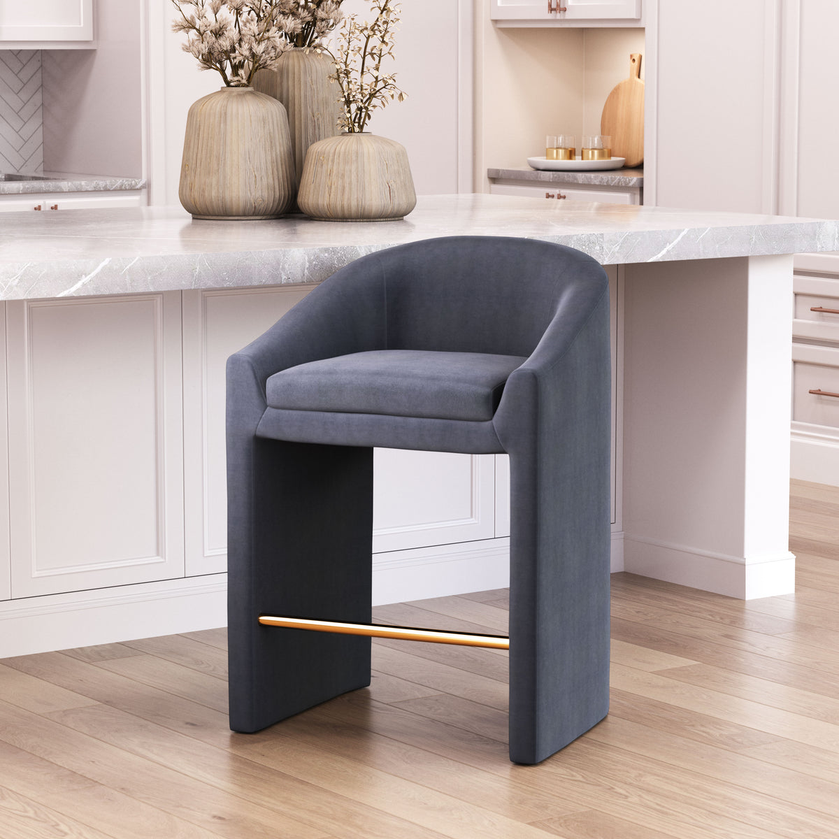 Emas Midnight Gray Counter Stool