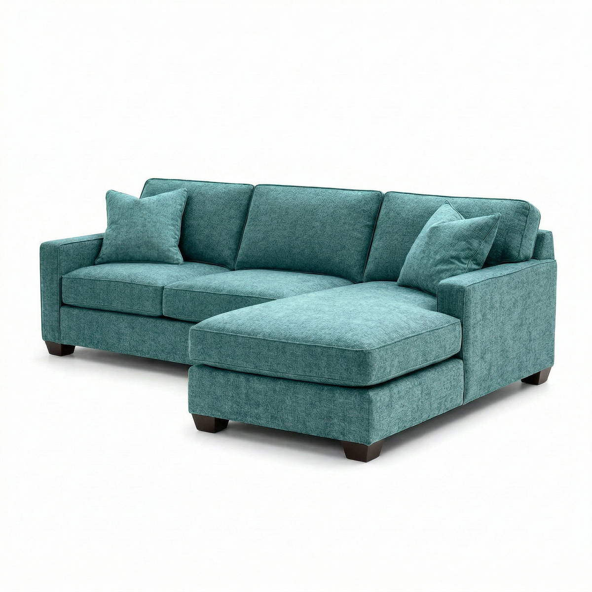 Clifford L-Shaped Sectional Sofa – Made in USA, 9 Fabric Options - Hepburn Emerald - Fabric (1)