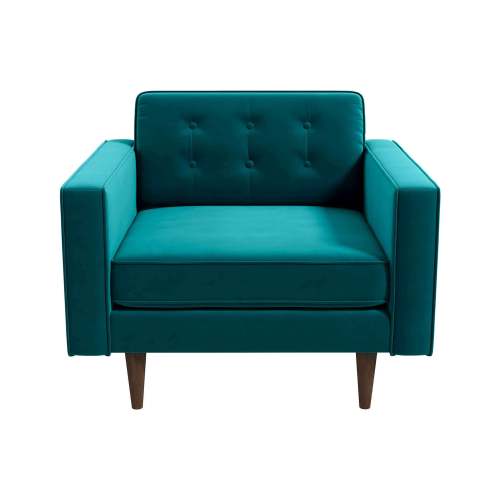 Casey MCM Velvet Tufted Armchair