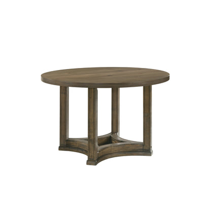 Parfield Oak Synthetic Wood Dining Table – 47" Round Dining Table