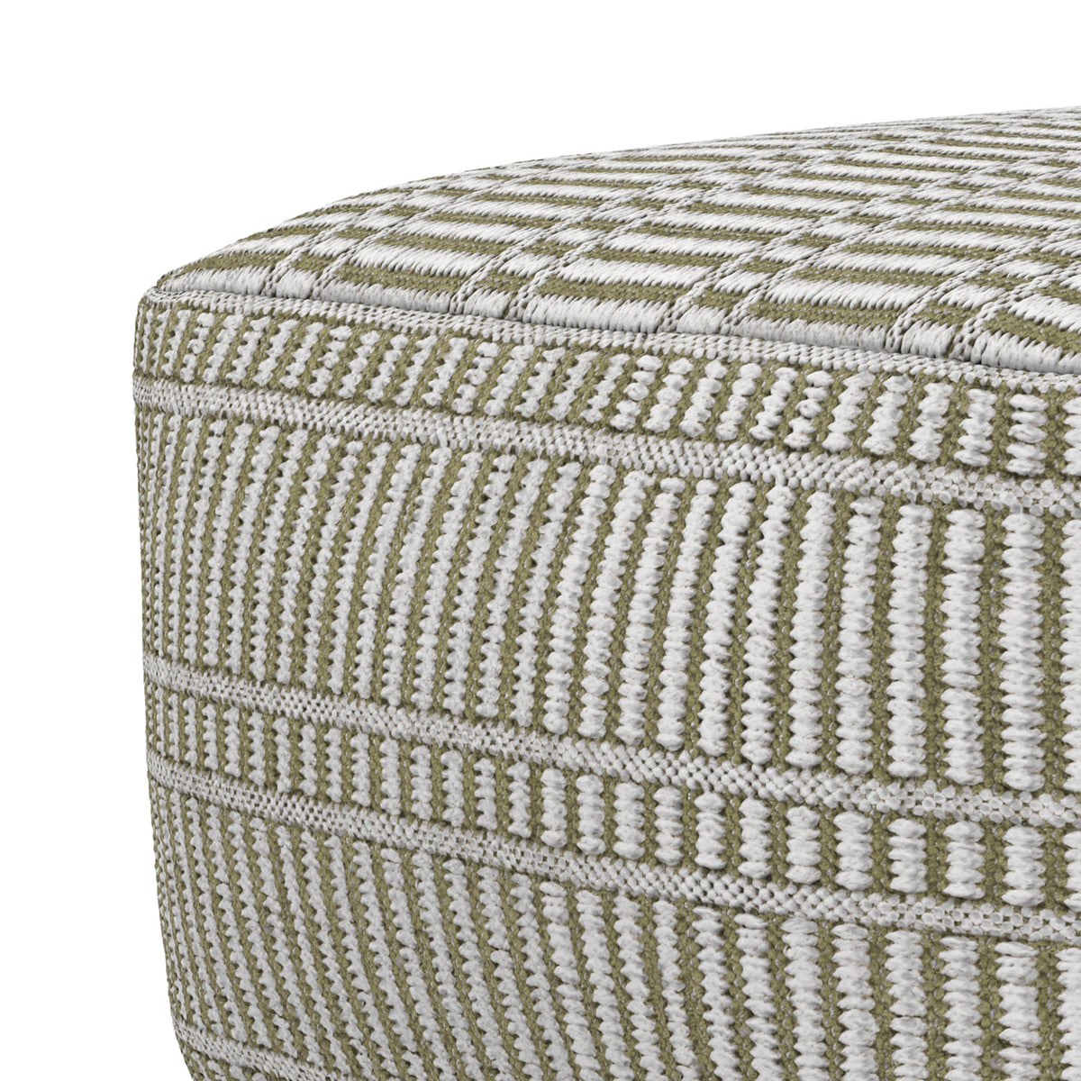 Safford Natural Woven Polyester Pouf