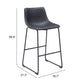 Smart Barstool (Set of 2) in Black
