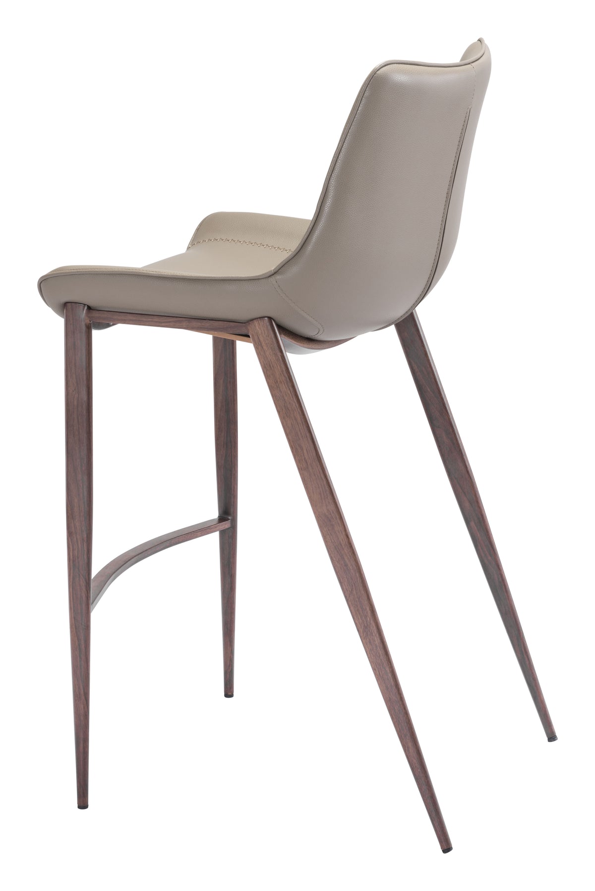 Magnus Barstool (Set of 2) in Brown & Walnut