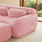 Grayson pink plush modular sofa