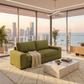 Modena Sofa 92" – Made in USA Square-Arm Sofa (7 Fabrics) - Notion Appletini - Fabric (2)