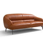 Leonia Genuine Italian Leather Sofa Tan 88”L