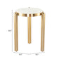 Noan White & Gold Side Table