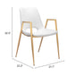 Desi Dining Chair (Set of 2) in White & Gold