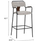 Couva Gray Tweed Barstool (Set of 2)