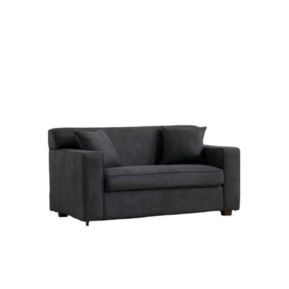 Holbrook Charcoal Gray Track Arm Lounge Chair – 60" 2-in-1 Convertible Sleeper Chair