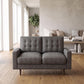Noemi Tufted Fabric Sofa in Grey