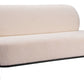 Arendal Modern Armless Sofa Loveseat in Vanilla Sherpa Upholstery 64" - Revel Sofa 