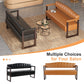 Ludlow Button-Tufted Faux Leather Bench Set