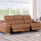 103" Italian Leather Reclining USB Sofa | Power Recliner Couch in a modern living room setting.