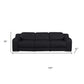 103" Italian Leather Reclining USB Sofa | Power Recliner Couch dimensions 30" height, 41" depth, 103" width