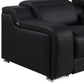 103" Italian Leather Reclining USB Sofa | Power Recliner Couch side view with sleek design and modern features.