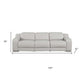 103" Italian Leather Reclining USB Sofa | Power Recliner Couch dimensions 30" height, 41" depth, 103" width.