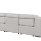 103" Italian Leather Reclining USB Sofa | Power Recliner Couch back view showcasing modern design and premium finish.