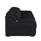 103" Italian Leather Reclining USB Sofa | Power Recliner Couch side view with sleek design and modern upholstery.