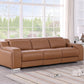 103" Italian Leather Reclining USB Sofa | Power Recliner Couch in elegant living room setting.