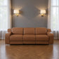 103" Italian Leather Reclining USB Sofa | Power Recliner Couch in a modern living room setting.