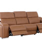 103" Italian Leather Reclining USB Sofa | Power Recliner Couch in modern design with dual reclining features.