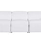 104" Top Grain Leather Reclining USB Sofa with Storage | Modern Recliner Couch in white.