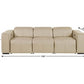 104" Top Grain Leather Reclining USB Sofa with Storage | Modern Recliner Couch - dimensions 104" x 43" x 31"