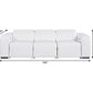 104" Top Grain Leather Reclining USB Sofa with Storage | Modern Recliner Couch dimensions of 104" x 43" x 31" in sleek design.