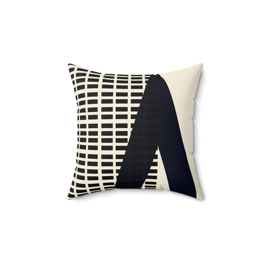 Spun Polyester Square Pillow - Black & Yellow - Revel Sofa