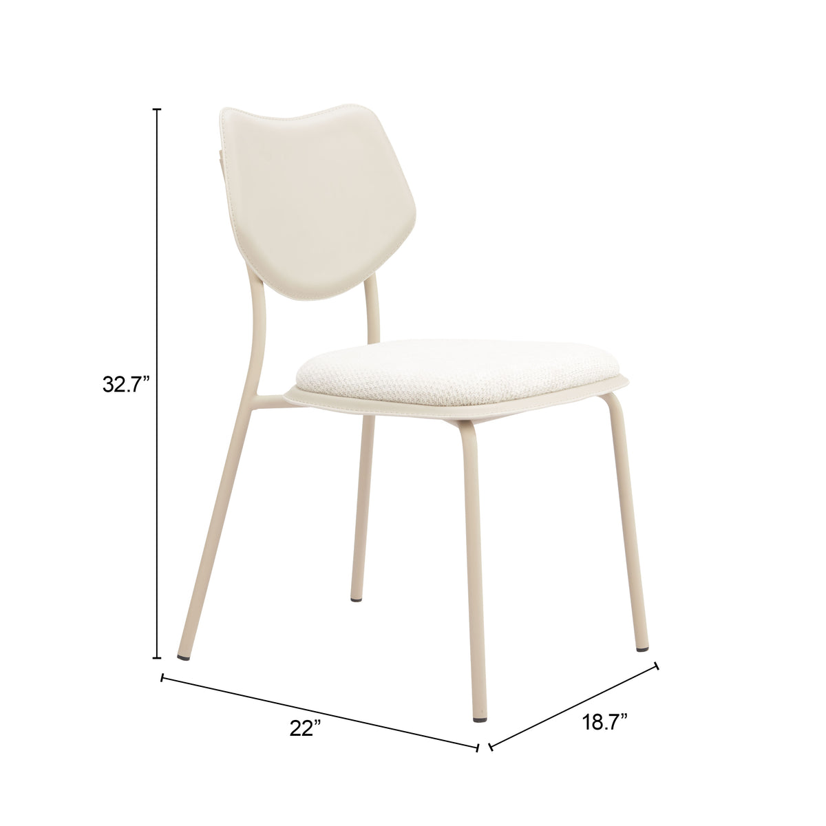 Zeal Light Gray & Beige Dining Chair (Set of 4)