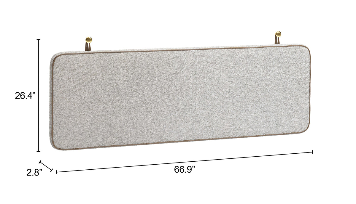 Bela Ivory Floating Queen Headboard