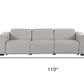 110" Top Grain Leather Power Reclining Sofa with USB Ports (3 Colors) dimensions: 110" W x 30.5" H x 42.5" D