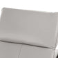 Close-up of the 110" Top Grain Leather Power Reclining Sofa with USB Ports (3 Colors) headrest in light gray leather.