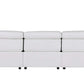110" Top Grain Leather Power Reclining Sofa with USB Ports (3 Colors) in white, showcasing modern design and comfort.