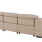 110" Top Grain Leather Power Reclining Sofa with USB Ports (3 Colors) side view, showcasing premium leather upholstery.